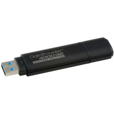 Kingston Pendrive, 16GB, USB 3.0, víz- és ütésálló, adatvédelem, KINGSTON "DT4000G2DM", fekete pendrive