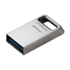 Kingston Pendrive, 64GB, USB 3.2, 200MB, fém, KINGSTON "DT Micro Gen2" pendrive