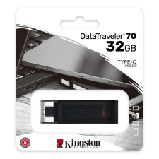 Kingston Pendrive - Datatraveler DT70/32GB (32GB, USB3.2 C, fekete) pendrive