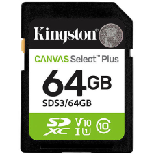 Kingston SDXC 64GB Canvas Select Plus Gen 3 memóriakártya
