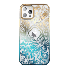 KINGXBAR Luxus iPhone 14 Plus tok Kingxbar Phoenix kristályokkal - Arany és kék tok és táska