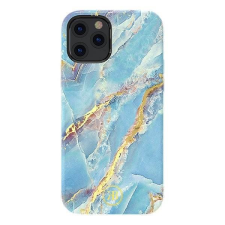 KINGXBAR Marble Series-Blue iPhone 12 5.4 &#039;&#039; tok és táska