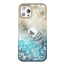 KINGXBAR Phoenix Full Swarovski Apple iPhone 14 Plus gold-blue tok és táska