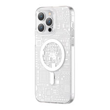 KINGXBAR PQY Geek sorozat mágneses tok iPhone 14 MagSafe ezüst tok és táska