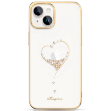 KINGXBAR Wish Series szilikon tok kristályos iPhone 15 - arany tok és táska