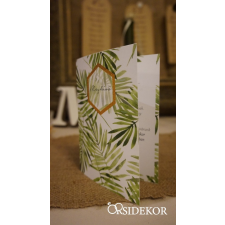  Kinyitható esküvői meghívó - GREENERY dekorációs kellék