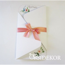  Kinyitható esküvői meghívó szalaggal átkötve dekorációs kellék
