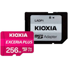 Kioxia Memóriakártya MicroSD Kioxia Exceria Plus, 256GB,UHS I U3+ adapter, LMPL1M256GG2 memóriakártya