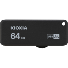 Kioxia Pendrive 64GB, Hayabusa USB 3.0, Fekete (TOSHIBA) (LU365K064GG4) pendrive