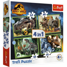 KIRAKÓS TREFL JURASSIC WORLD 4IN1 A DINOSZAURUSZOK VILÁGÁBAN puzzle, kirakós