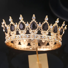  Királyi Korona – Arany, Fekete Strasszkövekkel sütés és főzés