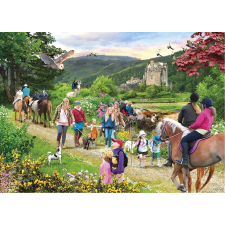 Kirándulás a Skót Felföld puzzle - 1000 darabos puzzle, kirakós