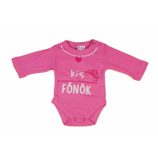 Kis főnök feliratos hosszú ujjú baba body kombidressz, body