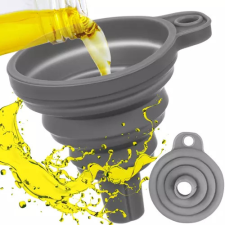  Kis méretű, rugalmas, összecsukható szilikontölcsér akasztóval * ellenáll a magas hőmérsékletnek * s konyhai eszköz