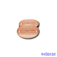  Kis ovális 5db/csomag 4x6cm - Boldog Karácsonyt púder dekorációs kellék
