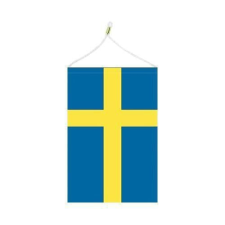  Kis reklámzászló, akasztó szemmel, 16 x 11 cm, Svédország dekoráció