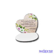  Kis talpas fa szív 13,2x12,8cm - Petőfi Sándor idézetes/barna dekorációs kellék