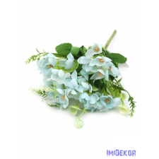  Kis virágos selyem csokor 30 cm - Világoskék dekoráció