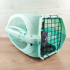 Kisállat Exkluzív Utazóbox ,Szállító box - Zöld szállítóbox, fekhely kutyáknak
