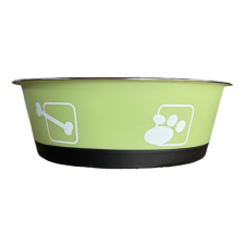  Kisállat rozsdamentes fém tál műanyag burkolattal-XL - Zöld kutyatál