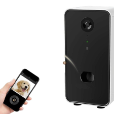  Kisállatjutalomfalat-adagoló kamera, 1080P, multifunkcionális, fekete, távoli interakció kutyatál