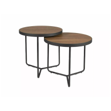  Kisasztalok PENELOPE szett 2 db Ø 50 cm, dió dekoráció bútor