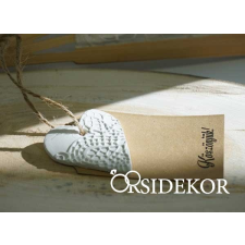 Kísérőcédula papírból kerámia díszítéssel dekorációs kellék