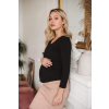  Kismama és szoptató blúz Milk Shirt milk & love fekete