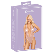 Kissable - mélyen dekoltált csipke body (pink) body