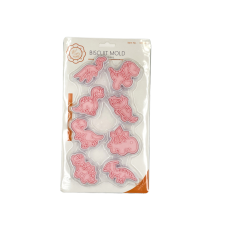  Kiszúró szett nyomdával, műanyag, dino II, 8db sütés és főzés