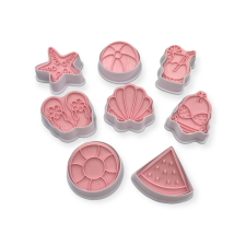  Kiszúró szett nyomdával, műanyag, strand, 8db sütés és főzés