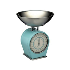 Kitchenkraft Rozsdamentes acél konyhai mérleg 4kg-ig, 30x25cm, kék, Living Nostalgia konyhai mérleg