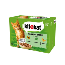 Kitekat Finom ízek mártásban 12x85g nedves macskaeledel pulykával, nyúllal, baromfival macskaeledel