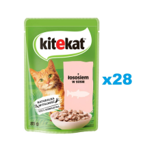 Kitekat Lazac mártásban 28x85 g felnőtt macskák számára macskaeledel