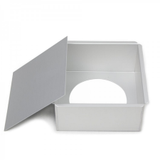  Kivehető aljú négyzet tortaforma, aluminium; 15×15 cm sütés és főzés