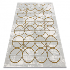 Kizárólagos EMERALD szőnyeg 1010 glamour, elegáns körökben krém / arany 80x150 cm lakástextília