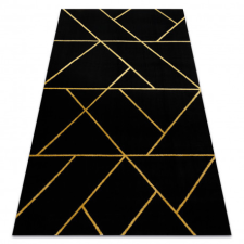  Kizárólagos EMERALD szőnyeg 1012 glamour, elegáns geometriai fekete / arany 180x270 cm lakástextília