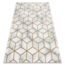 Kizárólagos EMERALD szőnyeg 1014 glamour, elegáns kocka krém / arany 200x290 cm lakástextília