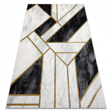 Kizárólagos EMERALD szőnyeg 1015 glamour, elegáns márvány, geometriai fekete / arany 160x220 cm lakástextília