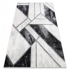 Kizárólagos EMERALD szőnyeg 81953 glamour, elegáns márvány, geometriai fekete / ezüst 140x190 cm lakástextília