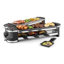 Klarstein Tenderloin 50/50, 1200 W, raklette grillsütő, 8 személyes, terméskő grillsütő