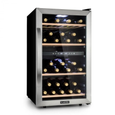 Klarstein Vinamour 45D, borhűtő, 2 zóna, 118 liter / 45 palack, 5 – 18 °C, nemesacél borhűtőgép