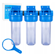 Klarwod Háromlépcsős szűrőház 10&quot; hidegvízre 3/4&quot; csatlakozás Klarwod FS3WFW34 vízszűrő