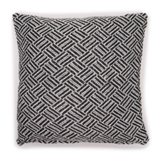  Klasszikus Párnahuzat - Fekete Krisz-Krosz - 40x40cm lakástextília