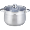 Klausberg lábos 7L, Ø22 cm- rozsdamentes acél, edzett üveg fedő (KB-7162)