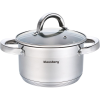Klausberg Premium Lábos 2.6L, Ø18 cm- Rozsdamentes Acél, Edzett Üveg Fedő KB-7123 (KB-7123)