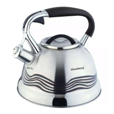 Klausberg teáskanna, sípszóval, inox, 3L (KB-7048) konyhai eszköz