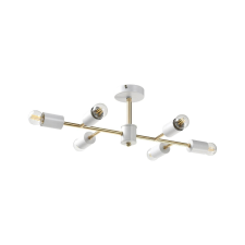 KLAUSEN Aglet PL6 fehér-arany mennyezeti lámpa (KL100030) E27 6 izzós IP20 világítás