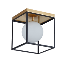 KLAUSEN Fence PL1 fekete-arany mennyezeti lámpa (KL100054) E27 1 izzós IP20 világítás