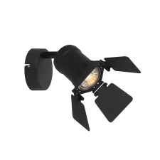 KLAUSEN Hook AP1 fekete fali spotlámpa (KL161018) GU10 1 izzós IP20 világítás